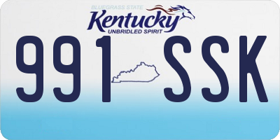 KY license plate 991SSK