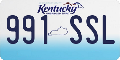 KY license plate 991SSL