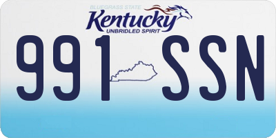 KY license plate 991SSN