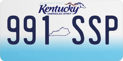 KY license plate 991SSP