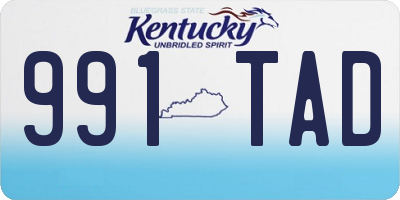 KY license plate 991TAD