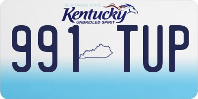 KY license plate 991TUP