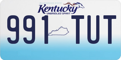 KY license plate 991TUT