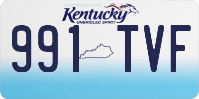 KY license plate 991TVF
