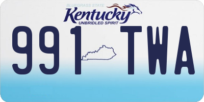 KY license plate 991TWA
