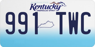 KY license plate 991TWC