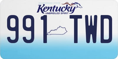KY license plate 991TWD