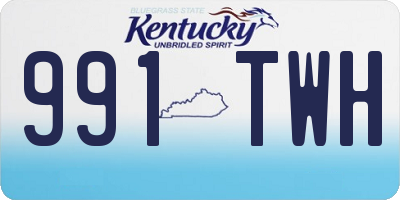 KY license plate 991TWH