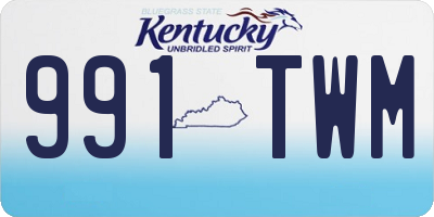 KY license plate 991TWM