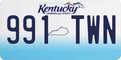 KY license plate 991TWN