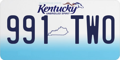 KY license plate 991TWO