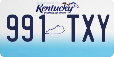 KY license plate 991TXY