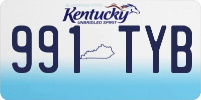 KY license plate 991TYB