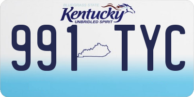 KY license plate 991TYC