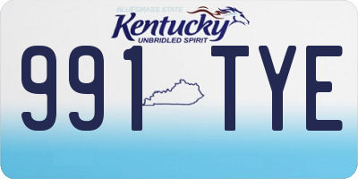 KY license plate 991TYE