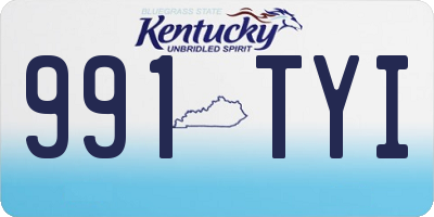 KY license plate 991TYI