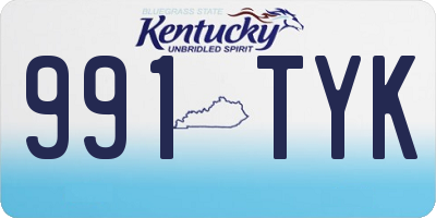 KY license plate 991TYK