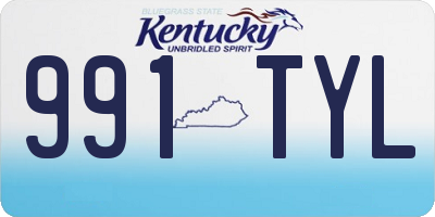 KY license plate 991TYL