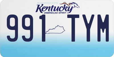 KY license plate 991TYM