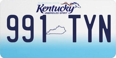 KY license plate 991TYN