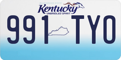 KY license plate 991TYO