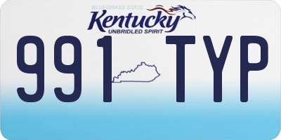 KY license plate 991TYP