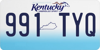 KY license plate 991TYQ