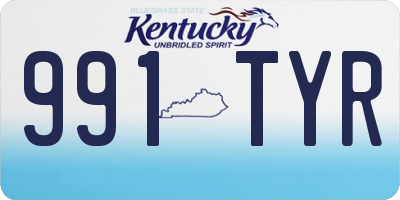 KY license plate 991TYR