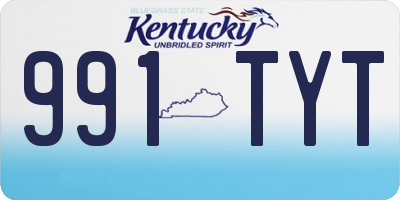 KY license plate 991TYT