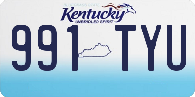 KY license plate 991TYU