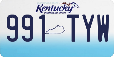 KY license plate 991TYW