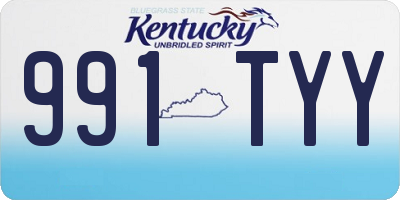 KY license plate 991TYY
