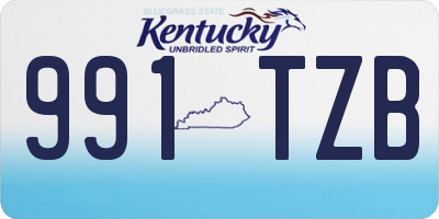 KY license plate 991TZB