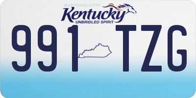 KY license plate 991TZG