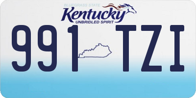 KY license plate 991TZI