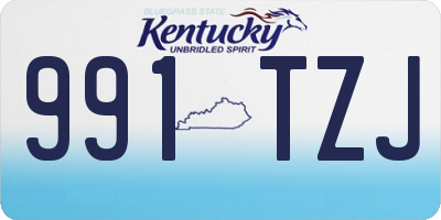 KY license plate 991TZJ