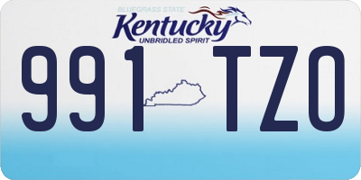KY license plate 991TZO