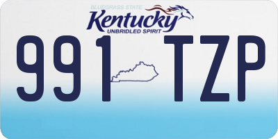 KY license plate 991TZP