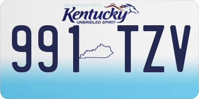 KY license plate 991TZV