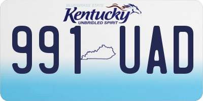 KY license plate 991UAD