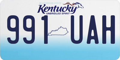 KY license plate 991UAH