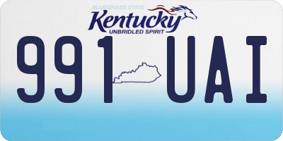 KY license plate 991UAI