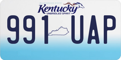 KY license plate 991UAP