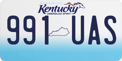KY license plate 991UAS