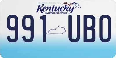 KY license plate 991UBO