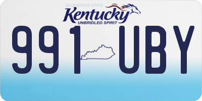 KY license plate 991UBY