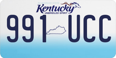 KY license plate 991UCC