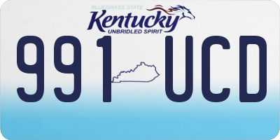 KY license plate 991UCD
