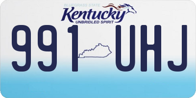 KY license plate 991UHJ