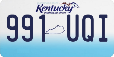 KY license plate 991UQI